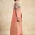 peach chiffon fabric smart festive graceful saree