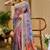 lavender cotton blend zari weaving floral digital print festive saree with unstitched blouse piece