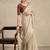 beige chiffon fabric smart festive graceful saree