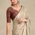 beige chiffon fabric smart festive graceful saree