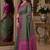 Sea green soft silk blend banarasi jacuard work festive saree with unstitched blouse piece