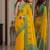 Yellow soft silk blend banarasi jacuard work festive saree with unstitched blouse piece