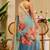 cream blue cotton blend zari weaving floral digital print festive saree with unstitched blouse piece