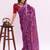 Purple  color graceful floral printed smart ceremonial saree