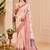 cream cotton blend zari weaving floral digital print festive saree with unstitched blouse piece