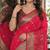 Pink soft silk blend banarasi jacuard work festive saree with unstitched blouse piece