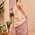 cream cotton blend zari weaving floral digital print festive saree with unstitched blouse piece