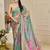 rama cotton blend zari weaving floral digital print festive saree with unstitched blouse piece