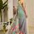 rama cotton blend zari weaving floral digital print festive saree with unstitched blouse piece