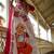 red smart linen cotton blend smart printed saree