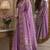 Lavender soft silk blend banarasi jacuard work festive saree with unstitched blouse piece