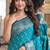 Rama soft silk blend banarasi jacuard work festive saree with unstitched blouse piece