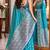 Rama soft silk blend banarasi jacuard work festive saree with unstitched blouse piece