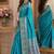Rama soft silk blend banarasi jacuard work festive saree with unstitched blouse piece