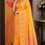 Yellow soft silk blend banarasi jacuard work festive saree with unstitched blouse piece
