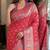 Pink soft silk blend banarasi jacuard work festive saree with unstitched blouse piece