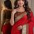 Red soft silk blend banarasi jacuard work festive saree with unstitched blouse piece
