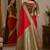 Red soft silk blend banarasi jacuard work festive saree with unstitched blouse piece