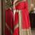 Red soft silk blend banarasi jacuard work festive saree with unstitched blouse piece