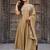 Golden embroidered vichitra silk kurta pant dupatta set