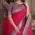 Pink soft silk blend banarasi jacuard work festive saree with unstitched blouse piece