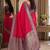 Pink soft silk blend banarasi jacuard work festive saree with unstitched blouse piece
