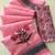pink smart linen cotton blend smart printed saree