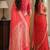 Orange soft silk blend banarasi jacuard work festive saree with unstitched blouse piece