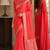 Orange soft silk blend banarasi jacuard work festive saree with unstitched blouse piece