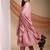 Pink embroidered vichitra silk kurta pant dupatta set