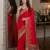 Pink soft silk blend banarasi jacuard work festive saree with unstitched blouse piece