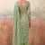 Green color smart floral embroidered chiffon fabric graceful rich looks saree