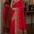 Pink soft silk blend banarasi jacuard work festive saree with unstitched blouse piece
