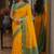 Yellow soft silk blend banarasi jacuard work festive saree with unstitched blouse piece