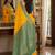 Yellow soft silk blend banarasi jacuard work festive saree with unstitched blouse piece