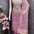  embroidered shimmer unstitched dress material with mirror work yoke