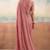 Peach color smart floral embroidered chiffon fabric graceful rich looks saree