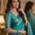 Rama soft silk blend banarasi jacuard work festive saree with unstitched blouse piece