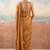 Rust color smart floral embroidered chiffon fabric graceful rich looks saree