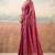 Wine color smart floral embroidered chiffon fabric graceful rich looks saree