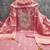  embroidered shimmer unstitched dress material with mirror work yoke