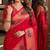 Pink soft silk blend banarasi jacuard work festive saree with unstitched blouse piece