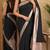 Black soft silk blend banarasi jacuard work festive saree with unstitched blouse piece