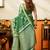 green smart cotton blend based sophisticated woven jacquard designer saree