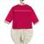 Pink embroidered viscose dhoti kurta set