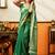 green smart cotton blend based sophisticated woven jacquard designer saree