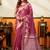 maroon smart cotton blend based sophisticated woven jacquard designer saree