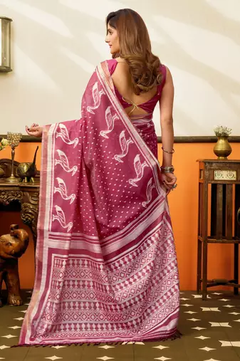 maroon smart cotton blend based sophisticated woven jacquard designer saree