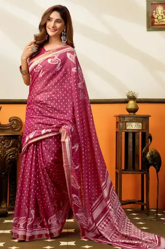 maroon smart cotton blend based sophisticated woven jacquard designer saree
