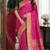 Pink soft silk blend banarasi jacuard work festive saree with unstitched blouse piece